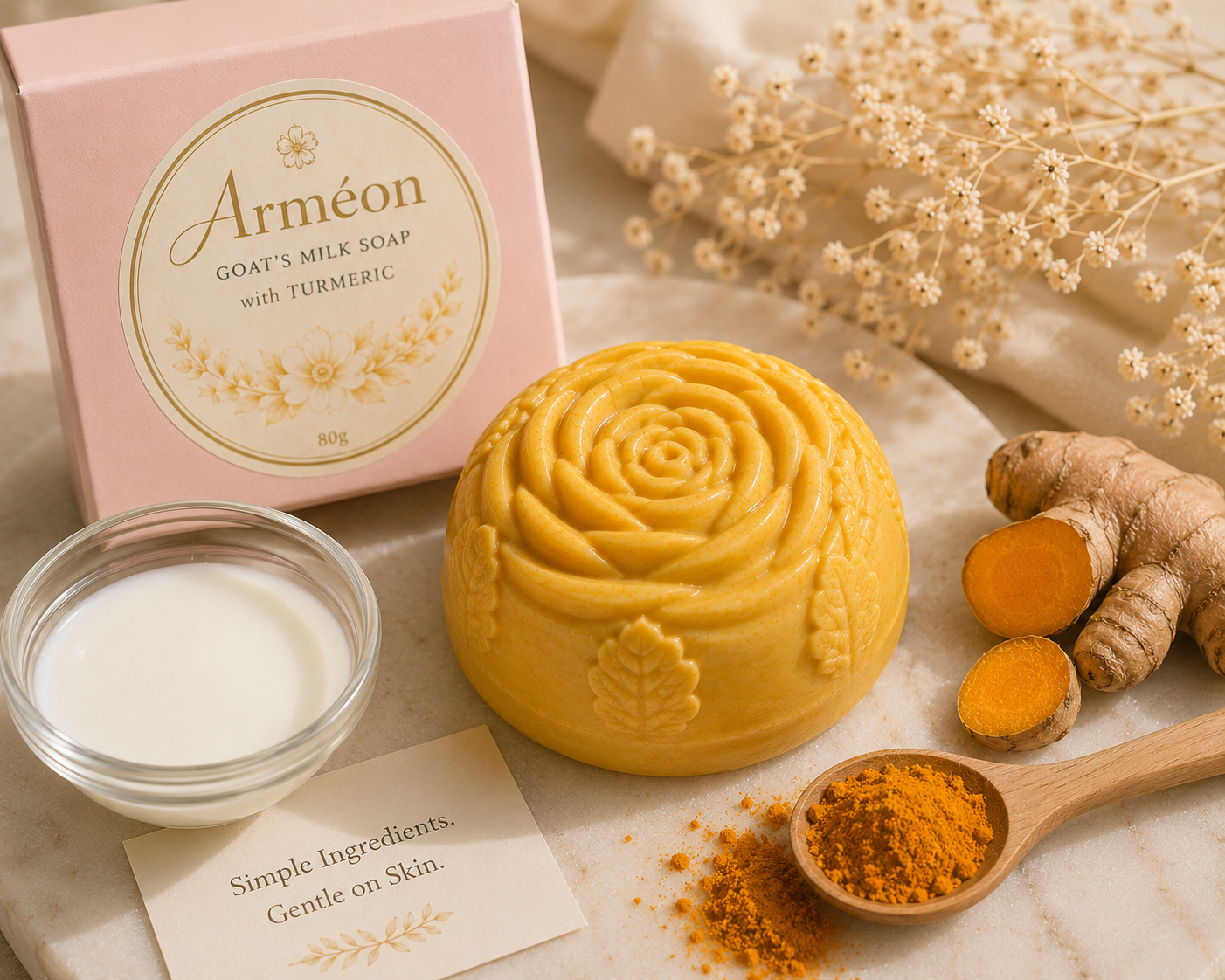 Arméon Goat’s Milk Soap with Turmeric